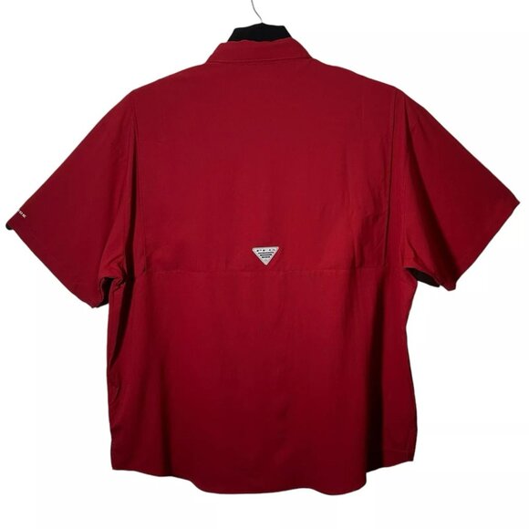 Columbia Men's Tamiami Ii Short Sleeve Shirt Size XXL Beet Color Omni-Wick Tech - Picture 3 of 5